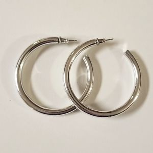 Silver hoop earrings